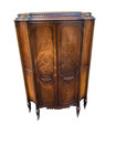64922 Inlaid Walnut Chifferobe High Chest Dresser