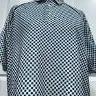 Chick Fil A Shirt Mens L Polo Blue White Waffle Fries Work  Director Uniform 