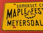 Somerset County Maple Festival Booster License Plate Meyersdale Pennsylvania