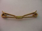 Vintage Curled Ends Gold Tone Mens Tie Collar Clip Bar Jewelry