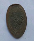 Elongated Disney Pressed Copper Coin - Disneyland Simba Lincoln Au Medal Token