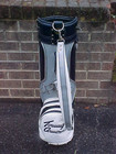 Vintage Tommy Armour Tufhorse White   Blue W Black 9  Staff Cart Golf Club Bag
