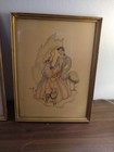 Vintage Pair Of Colored Victorian-style Lithograph Prints