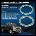 2pcs Front Exhaust Pipe Gaskets Fits For Toyota Tacoma 4runner 2 7l 90917-06061
