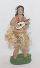 Vtg Hula Girl Hawaii Bobble Dancer Nodder Playing Ukulele Pineapple Japan 7 