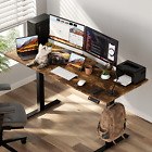 48 55 63  Brown Height Adjustable Electric Standing Desk Home Office Table frame