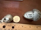 2 Vntg Hudson Pewter Pieces  Large Acorn  Chipmunk Carrying Acorn  Signed     d