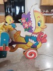 Vintage Easter Cart The Dolly Toy Co Whitman Duck Pull Toy 1950 s 9  Long 