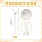 6 Pcs Reusable Glass Straws  7 87  Butterfly Glass Straw  Pink