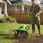 Workpro 12 5amp Electric Corded Tiller Electric Tiller Cultivator 16  W X 8 7  D