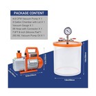Bacoeng 3 Gallon Vacuum Chamber With 4 Cfm Vacuum Pump  Acrylic Degassing Cha   