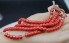 Antique Old Bohemian Glass Red African Trade Beads