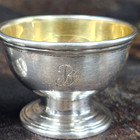 Tiffany   Co Sterling Silver Open Salt Cellars Pair Gilt Wash 22694 64 5g