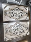 Rustic Wood   Metal Scroll Wall Decor     Vintage Floral Design