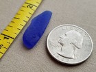 Genuine Beach Sea Glass Surf Tumbled Cobalt Blue Navy Frosted Ocean Pendant L07