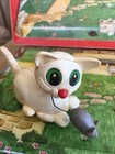 Katz   Maus Spiel  Kohler Co  Mechanical Cat And Mouse Metal Toy  Germany Rare 