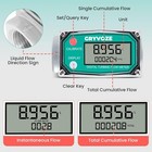 1 Inch Digital Turbine Fuel Flow Meter  2 6-26 Gpm Inline Npt Thread Flowmeter W