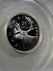 1963 Canada 25 Cents Silver Coin Proof Like Graded Ms 68 Cameo By Anacs