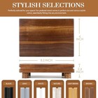 Eosahr Acacia Wood Riser For Decor  Display Stand For Kitchen Counter brown