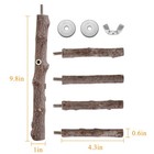 Filhome Bird Perch Stand Toy  Natural Wood Parrot M  10  Length  Natural Wood 