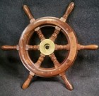 Wooden  6 Spoke Boat Steeringwheel  Fits 3 4  Straight Shaft  With Keyway 20 