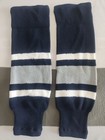 Trenway Textiles Youth Hockey Socks Navy Blue White Stripe Made In Usa