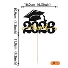 1 Pack Class Of 2026 Cake Topper Glitter Congrats Grad Cap 2026 Graduation Ca   