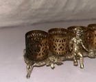 Vintage Sam Fink Filigree Ormolu Hollywood Regency Vanity Lipstick Holder Cherub
