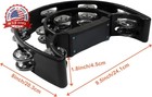 Tambourine Double Row  Metal Jingles Hand Held Percussion  Half Moon Tambourine