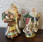 Fitz And Floyd Old World Christmas Santa   s  Salt And Pepper Shakers Euc