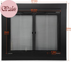 Fireplace Glass Bi-fold Style Door  Black Finish  Medium  Decorative Fireplace S