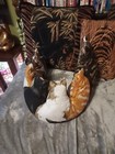 Cat With Her 5 Kittens Weighted Fabric Doorstop or Pillow 