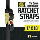 Dc Cargo Retractable Ratchet Strap Tie Down Straps W  S-hooks 1  X 10  2-pack
