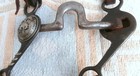 Silver Bucking Horse 2 In Cowboy Concho Loose Jaw Horse Curb Bit Complete Bridle
