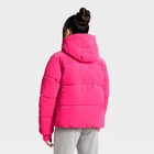 Girls  Puffer Jacket - All In Motion Dark Pink S