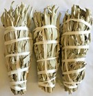 White Sage Smudge Stick 4  - 5  3 Pack  herb  House Cleansing  Smudge Bundle 