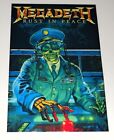 Large Megadeth Rust In Peace Metal 1990 Promo Dave Mustaine Poster 19 x13 