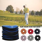 10pcs Universal Mesh Fabric Golf Iron Head Covers Club Protective Headcover Set