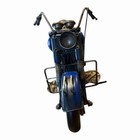 Vintage Metal Motorcycle Model Blue Classic