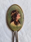 Vintage Hand Vanity Mirror With Photo Of A Lady    Jj
