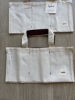 Lot Of 3 Aplat Vin Horizontal Wine Tote Carrier Cream 1 Bottle Canvas Bag Nwt