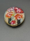 Judith Lieber Swarovski Austrian Crystal Powder Mirror Compact Floral