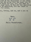Justice Felix Frankfurter Us Supreme Court 1955 Signed Letter