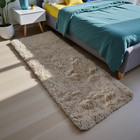 Fluffy Rug Shaggy Area Rug  Beige 2x4 Area Rugs For Bedroom  Small Bedside Rug 