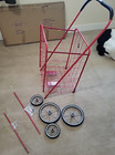 Folding Grocery Basket Cart Shopping Wheel Large Utility Laundry18 x15 x24  bag 
