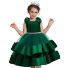 Flower Girl Dress Lace Princess Bow Kids Bridesmaid Wedding Birthday Party Gown