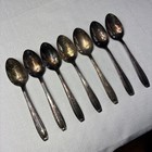 7 Harmony House Serenade Wallace Silver Plate Soup Spoons Silverware