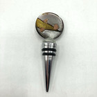 Art Glass Fused Dichroic Wine Bottle Stopper Iridescent Decorative Metallic