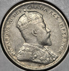 1902-h Canada Edward Vii 25 Cents Silver Coin 25c