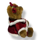 Dandee 2005 Christmas 13  Snowflake Teddy Bear W Red Velvet Dress   Bow Plush